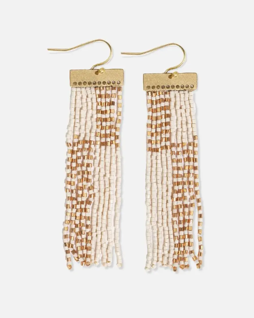 Ink & Alloy Lana Rectangle Fringe Earrings