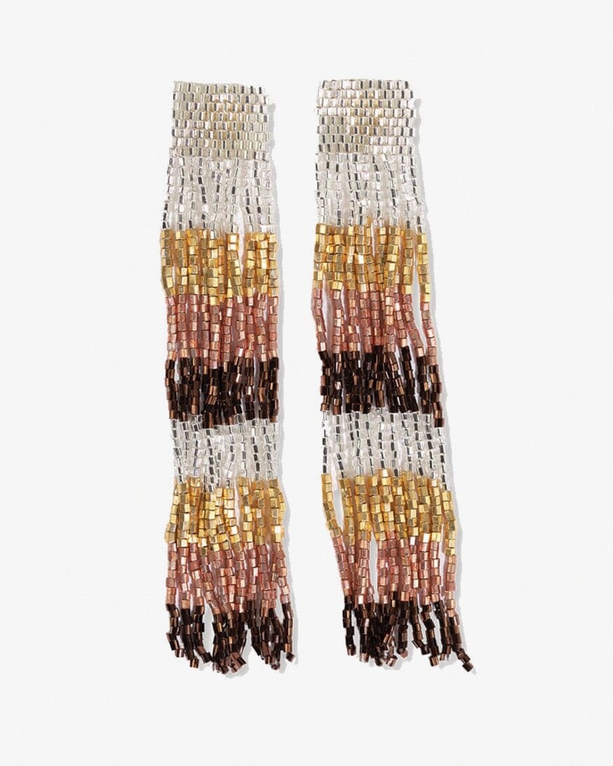 Ink & Alloy Ila Stripe Mix Fringe Earring