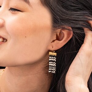 Ink & Alloy Scout Rectangle Fringe Earring
