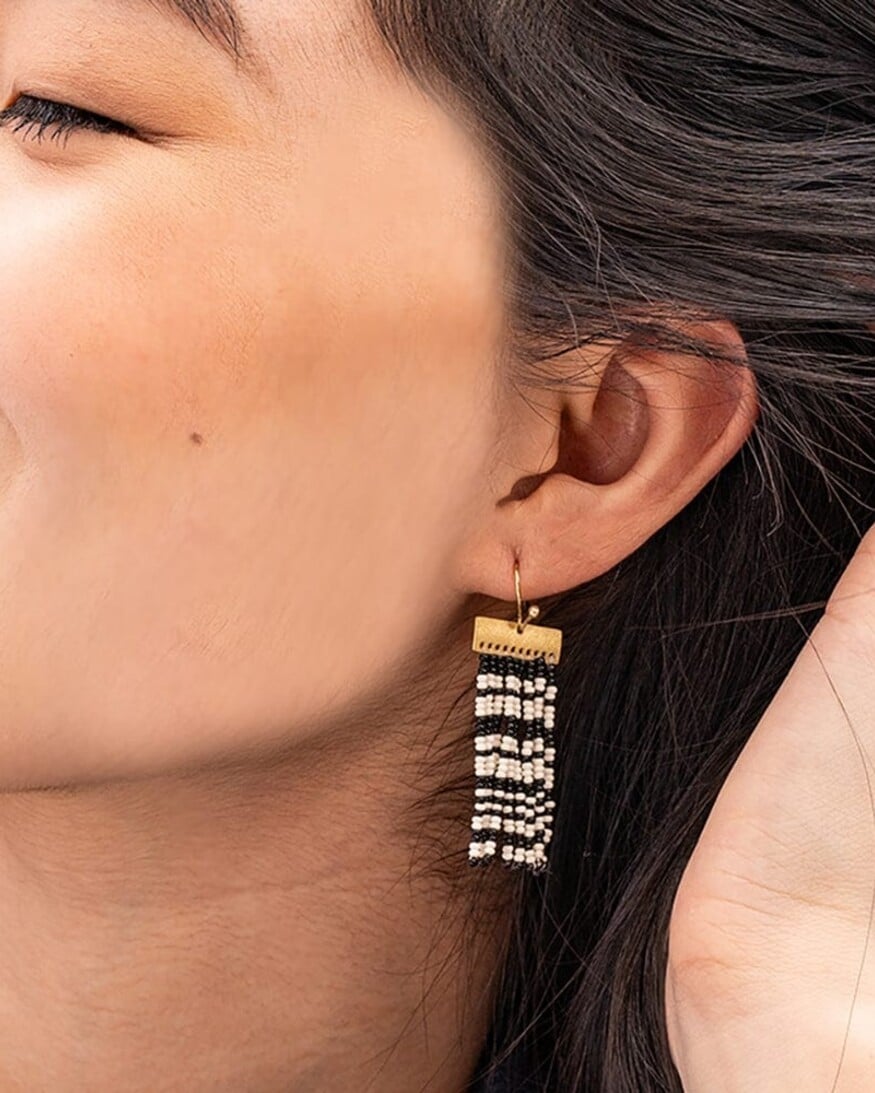 Ink & Alloy Scout Rectangle Fringe Earring