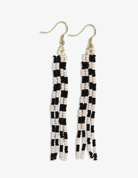 Ink & Alloy June Checked Fringe Earring