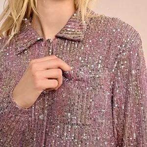 Molly Bracken Yuci LS Sequin Shirt