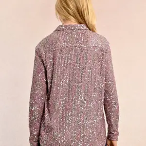 Molly Bracken Yuci LS Sequin Shirt