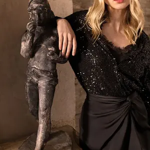Molly Bracken Yuci LS Sequin Shirt