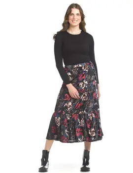 Papillon Velvet Tiered Skirt