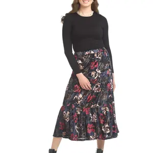 Papillon Velvet Tiered Skirt Papillon Velvet Tiered Skirt