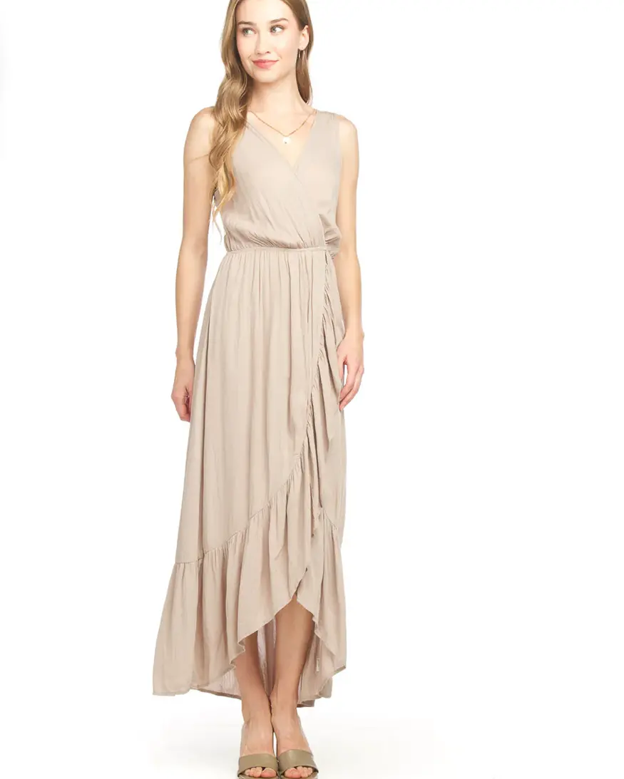 Papillon Flossy Ruffle Trim Maxi