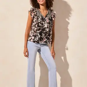 Tribal Ryn Mixed Print Blouse