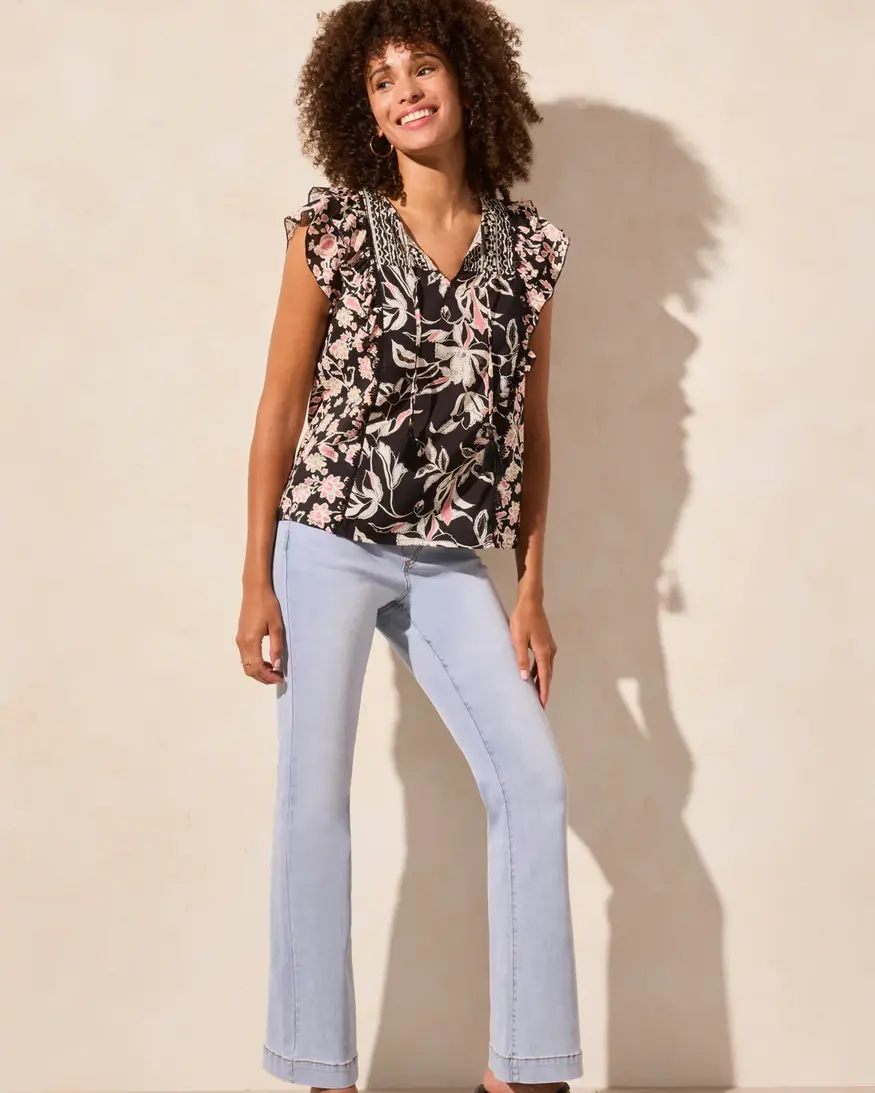 Tribal Ryn Mixed Print Blouse