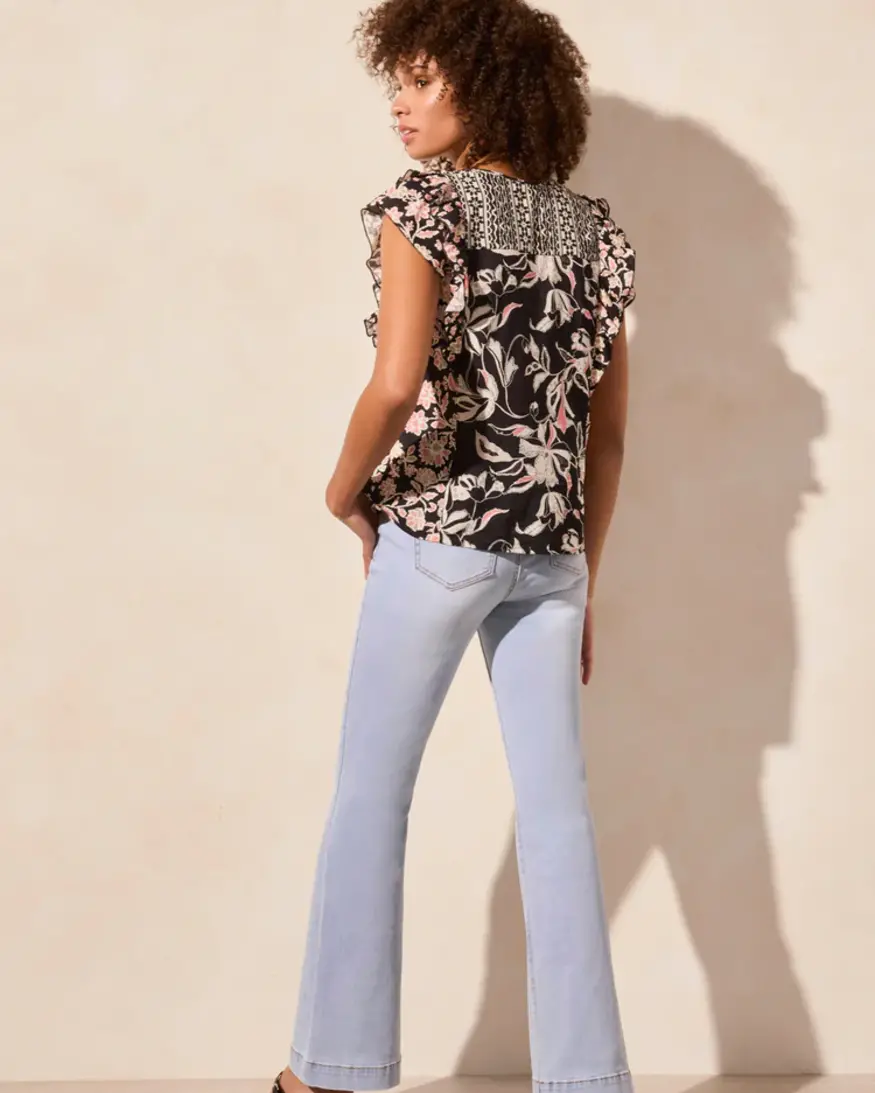 Tribal Ryn Mixed Print Blouse