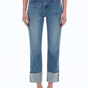 Bayeas Lark Roll Hem Straight Leg