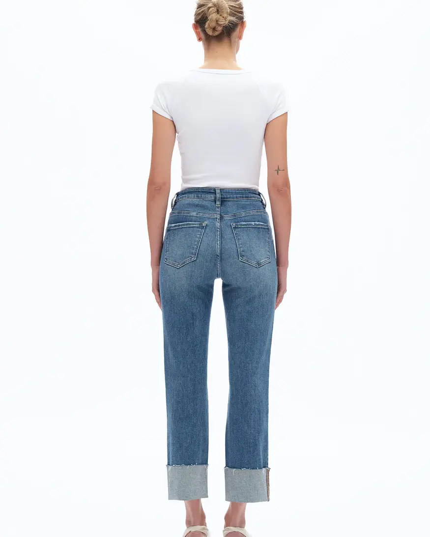 Bayeas Lark Roll Hem Straight Leg