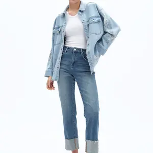 Bayeas Lark Roll Hem Straight Leg