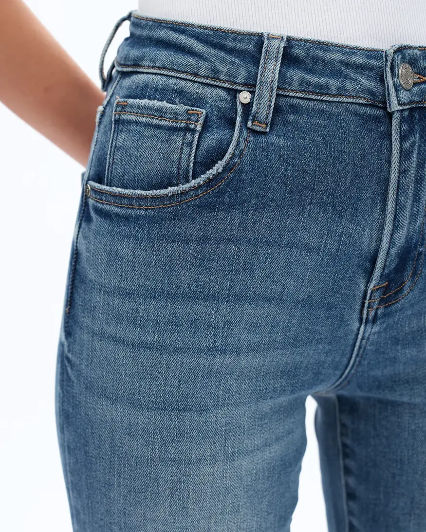 Bayeas Lark Roll Hem Straight Leg