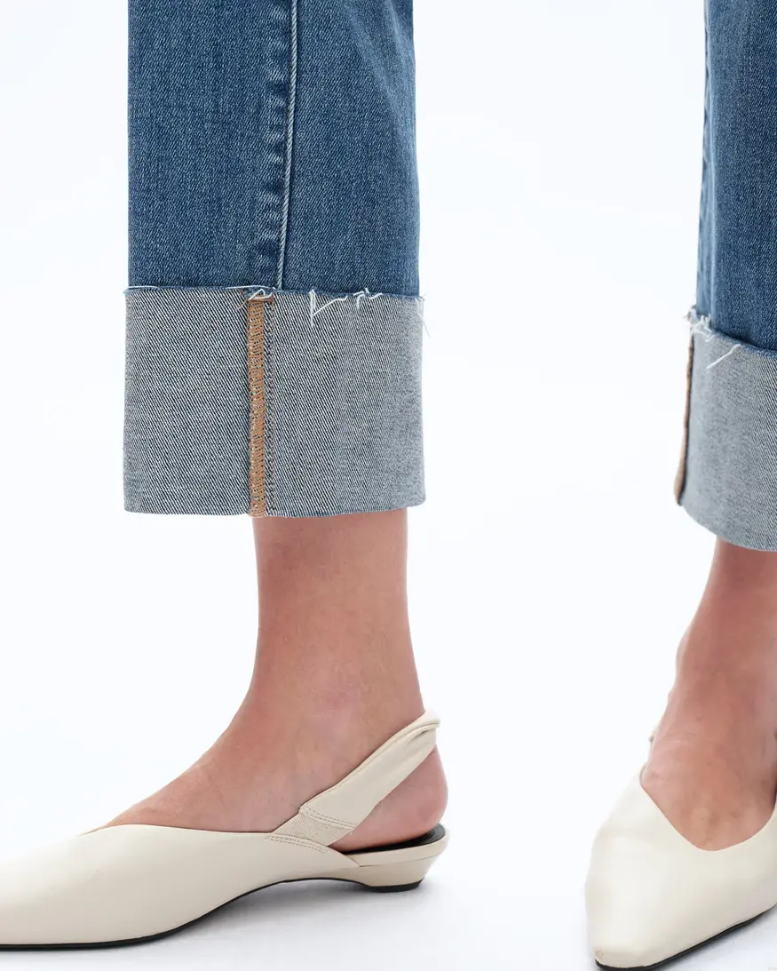 Bayeas Lark Roll Hem Straight Leg