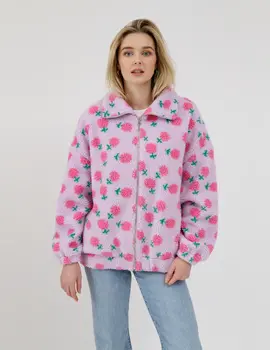 Brunette The Label Floral Sherpa Jacket
