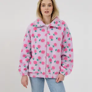Brunette The Label Floral Sherpa Jacket