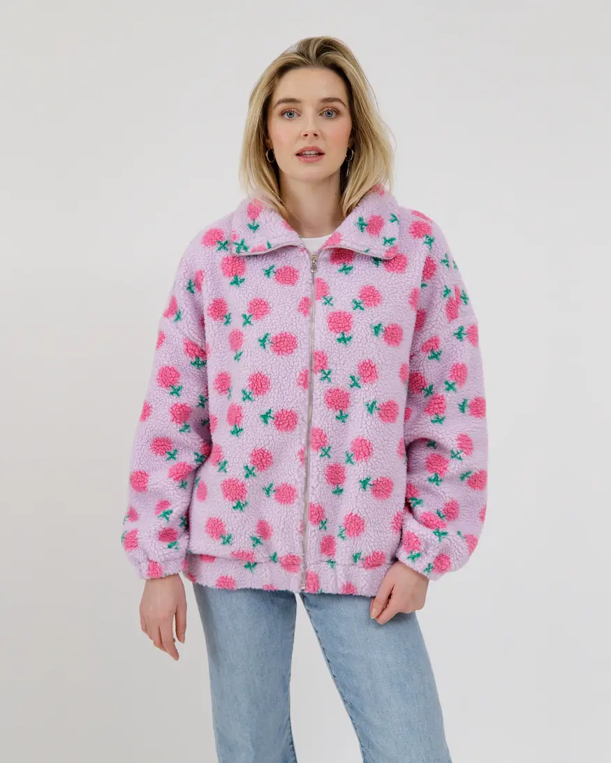 Brunette The Label Floral Sherpa Jacket