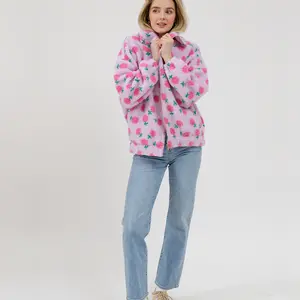 Brunette The Label Floral Sherpa Jacket