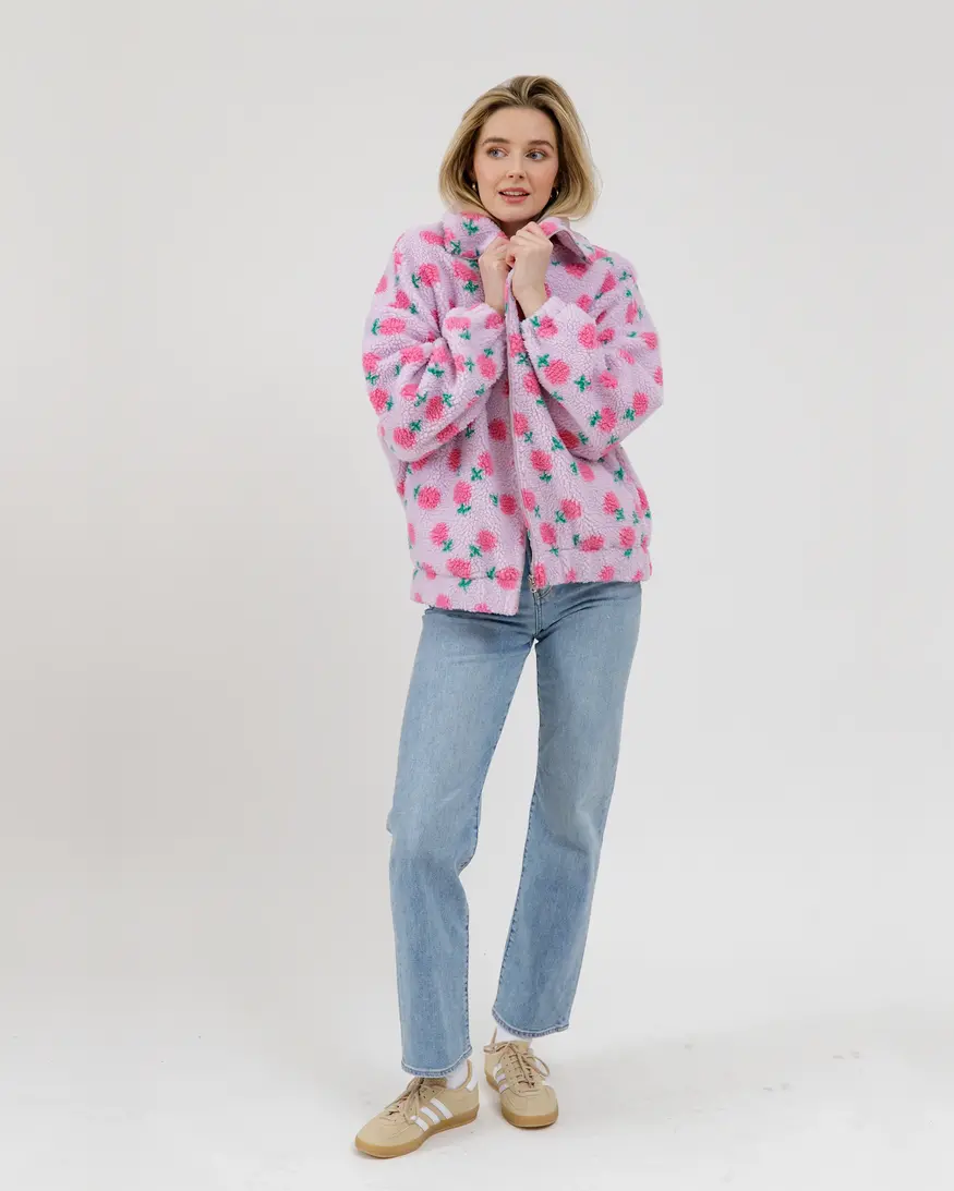 Brunette The Label Floral Sherpa Jacket