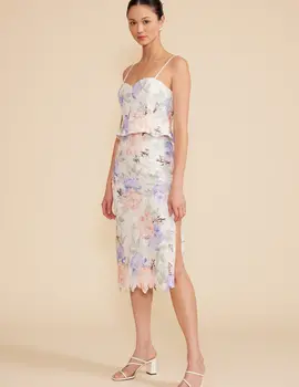 Lucy Paris Alisyn Lace Midi Skirt