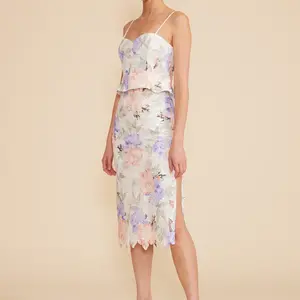 Lucy Paris Alisyn Lace Midi Skirt