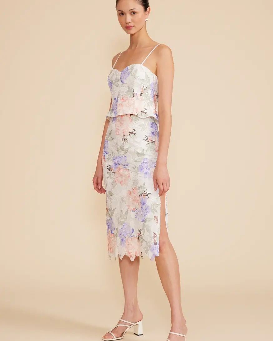 Lucy Paris Alisyn Lace Midi Skirt