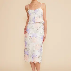 Lucy Paris Alisyn Lace Midi Skirt