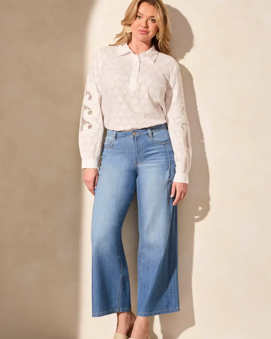 Tribal Audrey Pleated Wide Leg