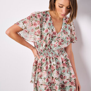 Apricot Watercolour Floral Mini
