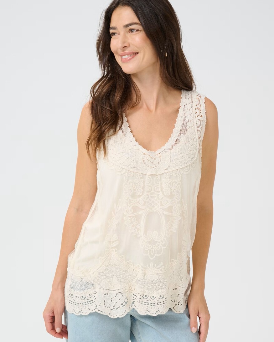 Cream Lua Top