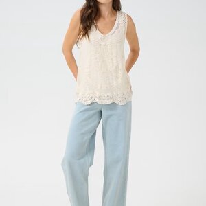 Cream Lua Top