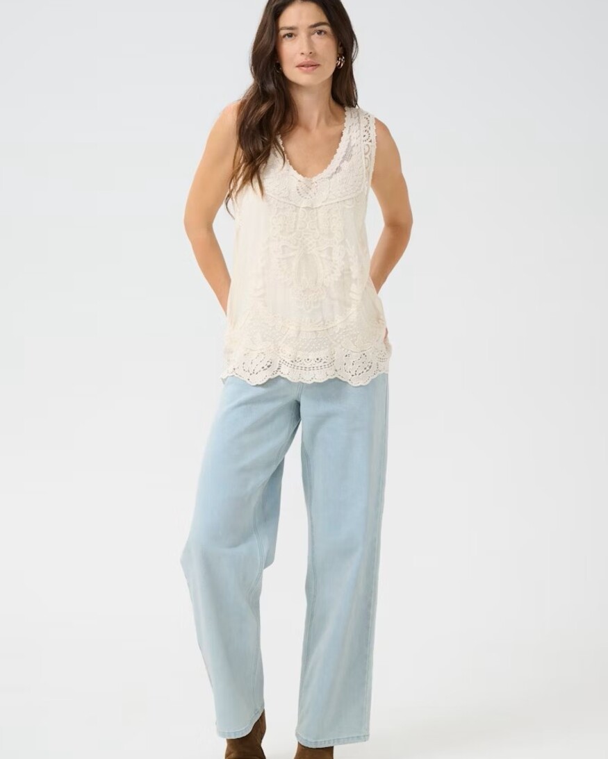Cream Lua Top