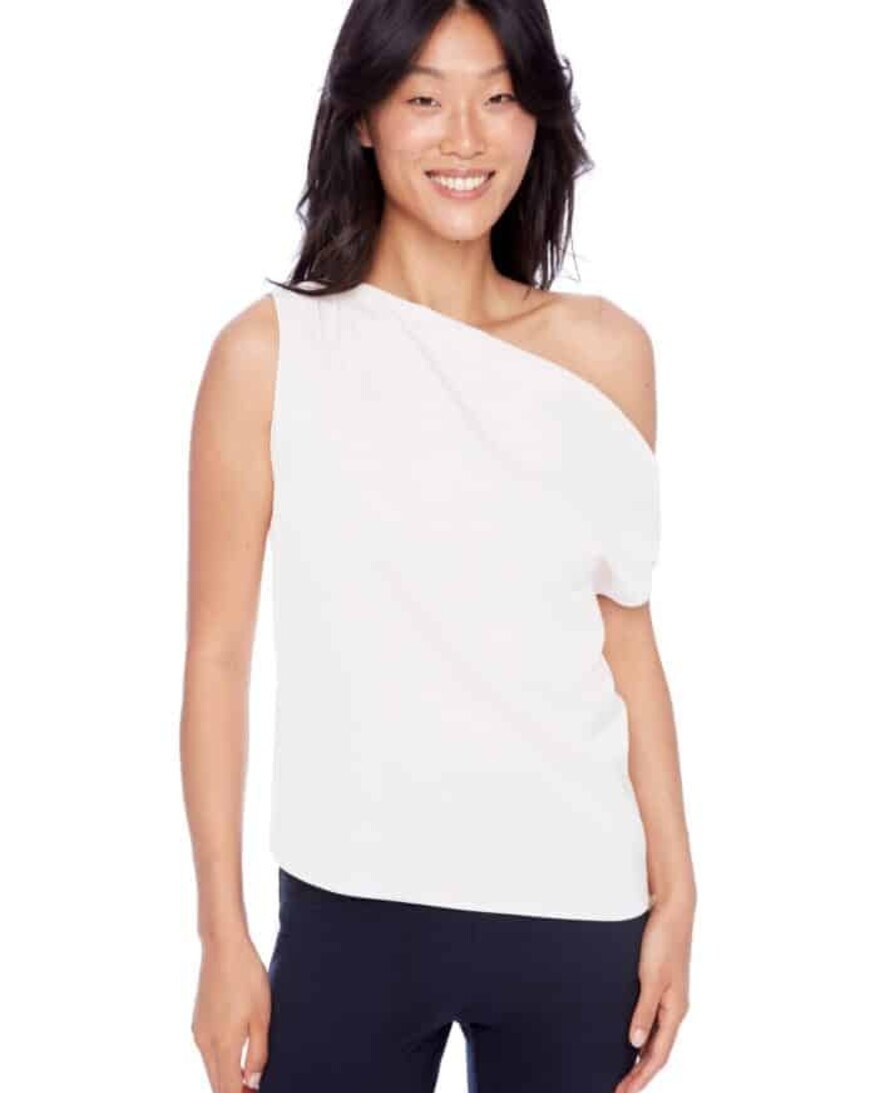 Tyler Madison Lily Satin Assymetric Top