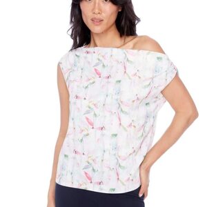 Tyler Madison Iris Satin Asymmetric Top