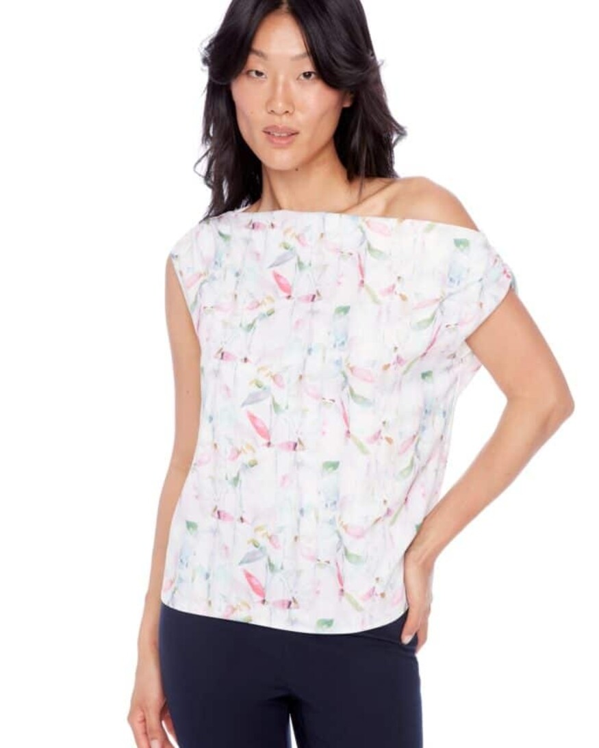 Tyler Madison Iris Satin Asymmetric Top