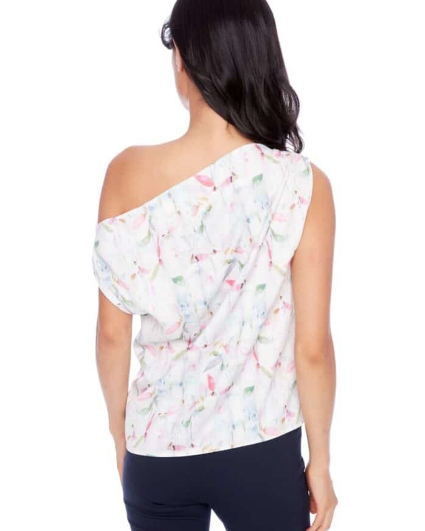 Tyler Madison Iris Satin Asymmetric Top