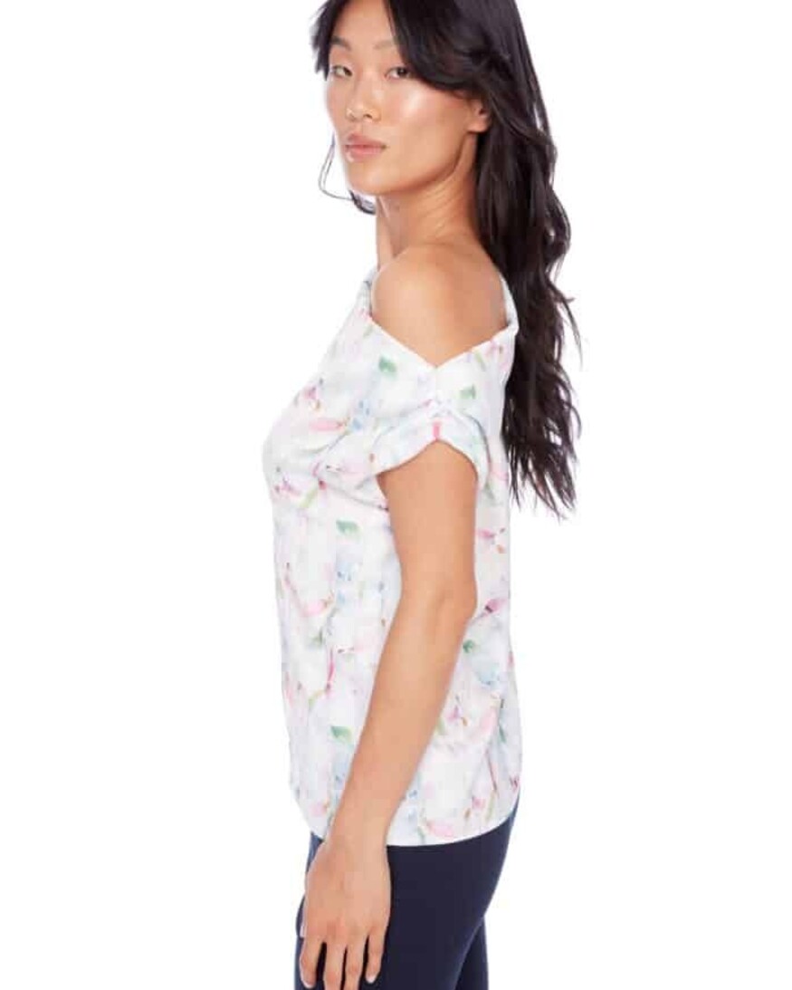 Tyler Madison Iris Satin Asymmetric Top