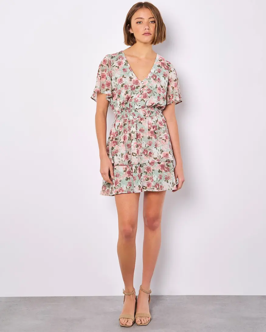 Apricot Watercolour Floral Mini