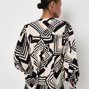 Apricot Graphic Squares Shirt