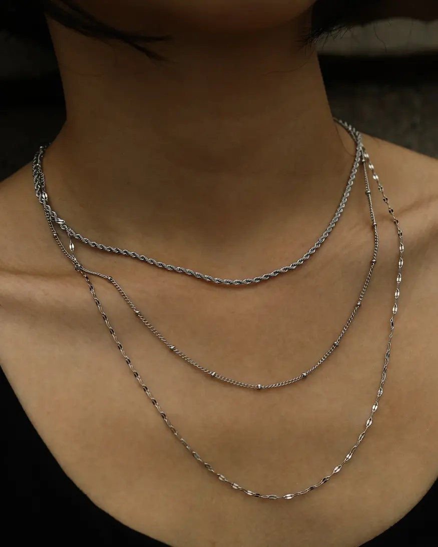 Hackney Nine Zuri Triple Chain Necklace