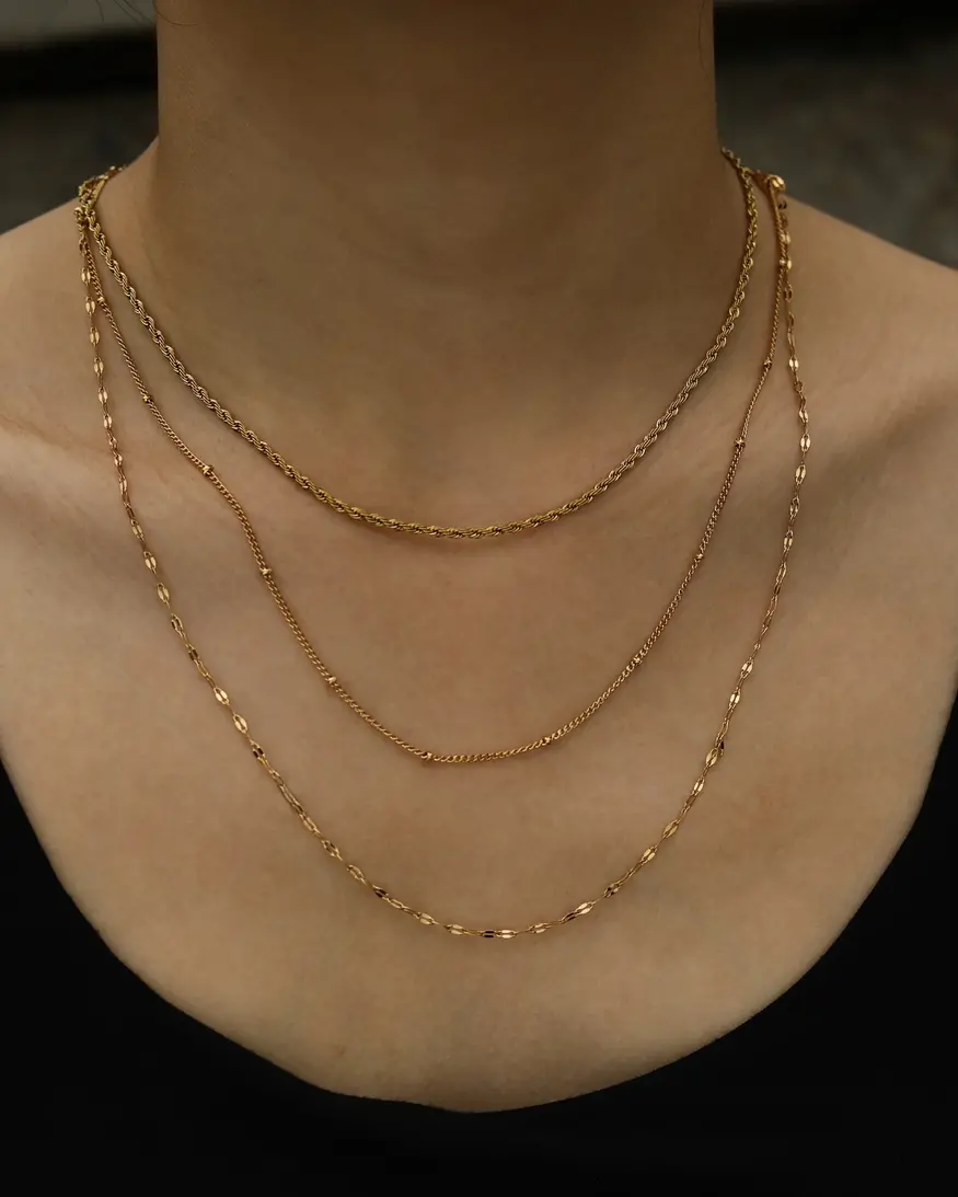 Hackney Nine Zuri Triple Chain Necklace