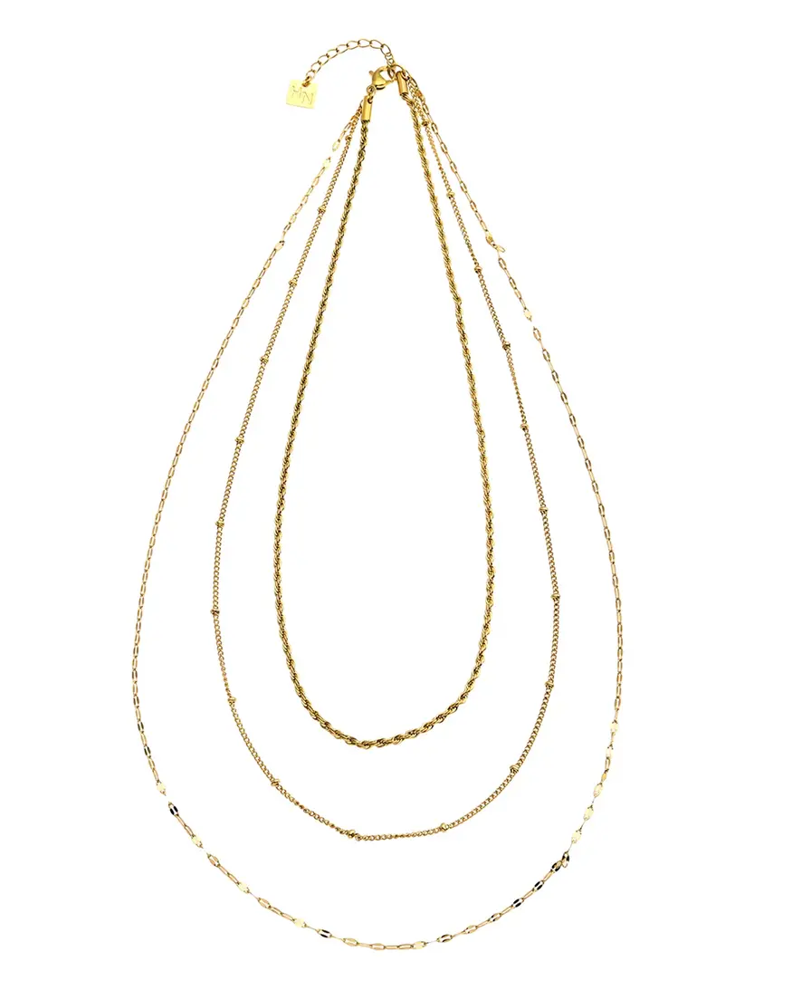 Hackney Nine Zuri Triple Chain Necklace