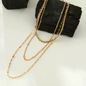 Hackney Nine Zuri Triple Chain Necklace