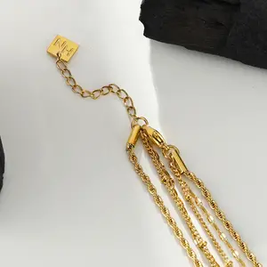 Hackney Nine Zuri Triple Chain Necklace