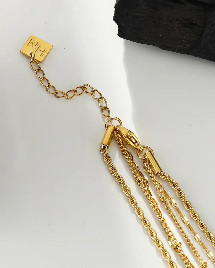 Hackney Nine Zuri Triple Chain Necklace