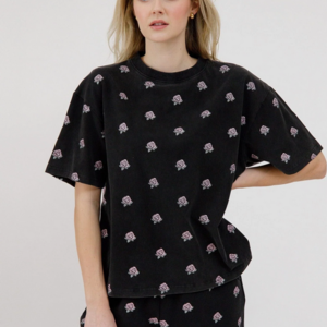 Brunette The Label All Over Flower Boxy Tee