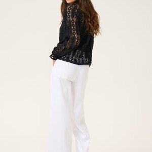 Cream Tully Lace Blouse