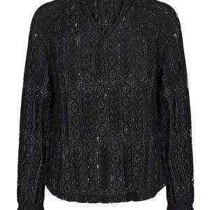 Cream Tully Lace Blouse