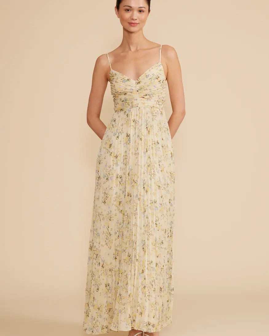 Lucy Paris Rose Pleated Dress